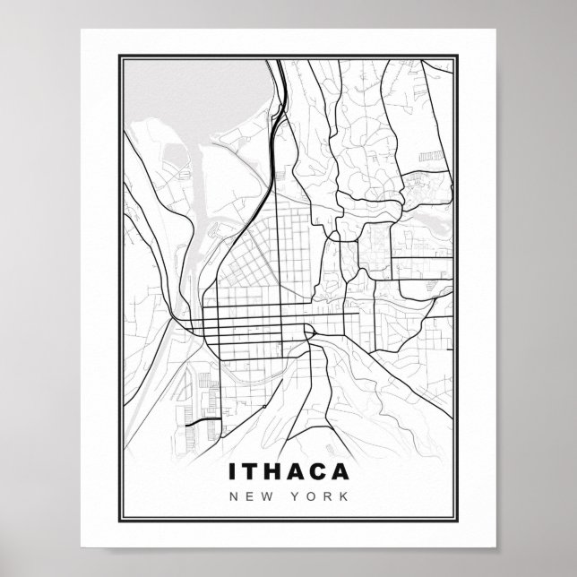 Póster Ithaca Map (Frente)