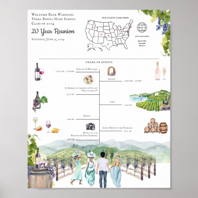 Póster Itinerario de Reunión Bienvenida (Frente)