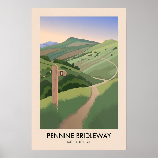 Póster Itinerario Nacional de Brida de Pennine Viaje Mode (Frente)