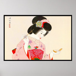 Póster Ito Shinsui compone a la señora japonesa del
