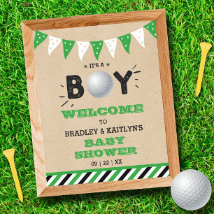 Póster It's a Boy! Bienvenida de Baby Shower con temas de
