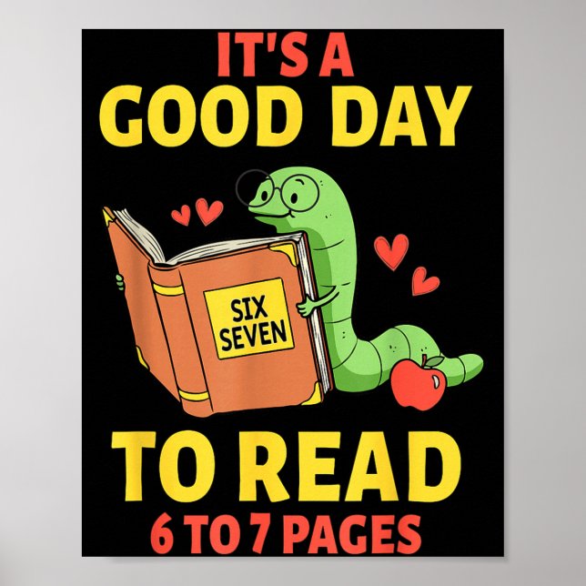 Póster It's A Good Day To Read 6 Or 7 Pages 67 Librarian  (Frente)