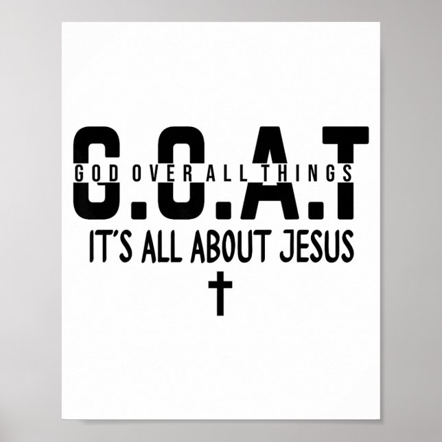 Póster It's All About Jesus Make Heaven Crowded God Over  (Frente)