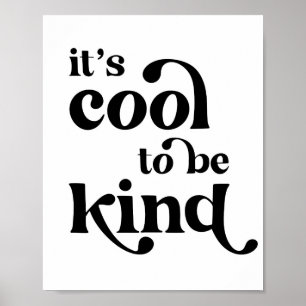 Póster It's Cool to be Kind Vintage Retro Font