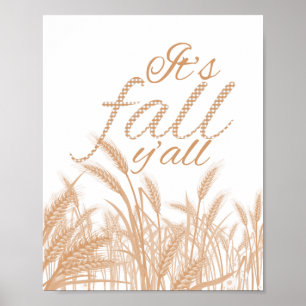 Póster It's Fall Y'all Vertical Print