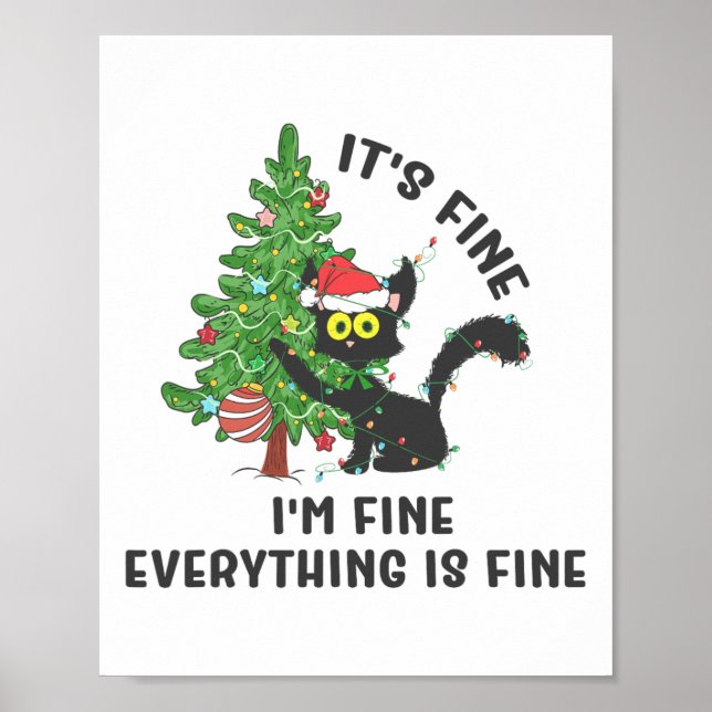 Póster It's Fine Im Fine Everything Is Fine Elf Xmas Matc (Frente)