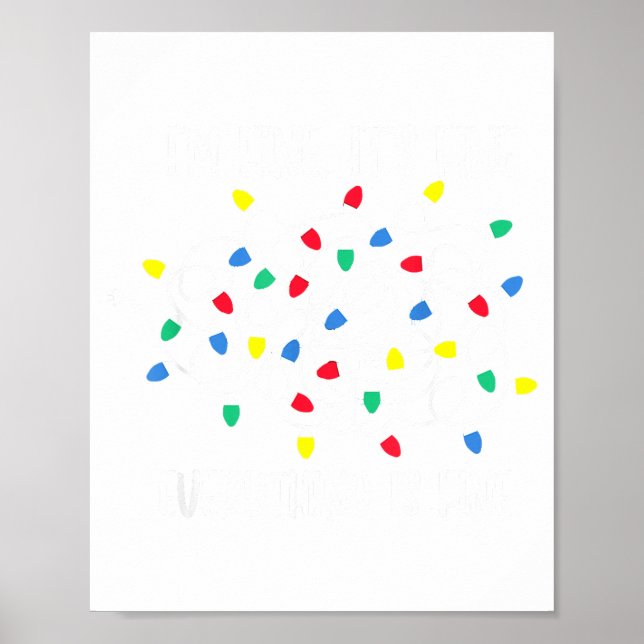 Póster It's Fine I'm Fine Everything Is Fine Funny Christ (Frente)