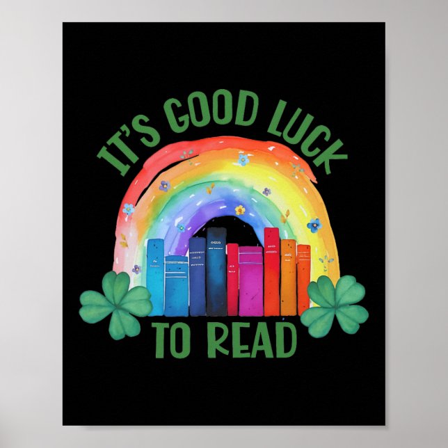 Póster It's Good Luck To Read St Patrick's Day Teacher Li (Frente)