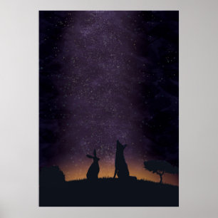 Póster Its nice to stargaze with friends