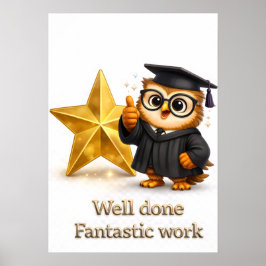 Póster It's official well done gold star achievement post