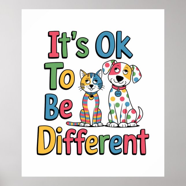 Póster It's ok to be different (Frente)