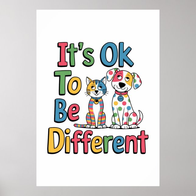 Póster It's ok to be different (Frente)