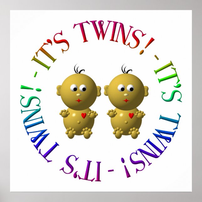 Póster It's twins! (Frente)