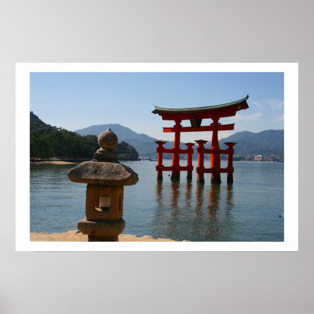 Póster itsukushima torii japón (Frente)