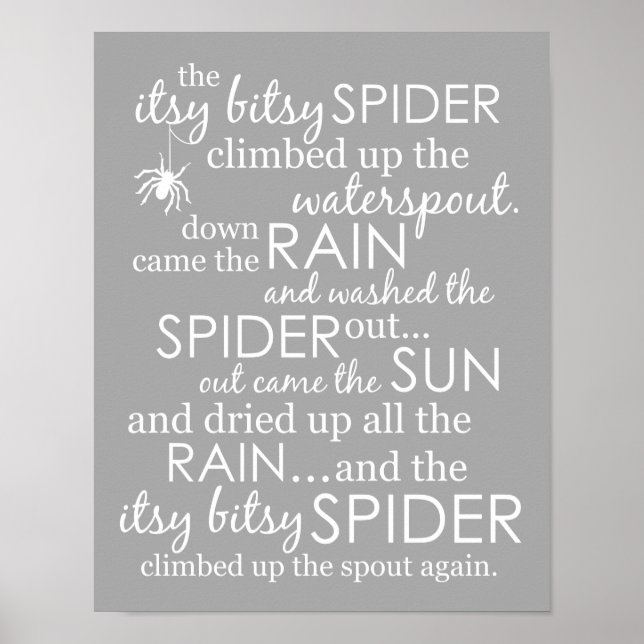 Póster Itsy Bitsy Spider (Frente)