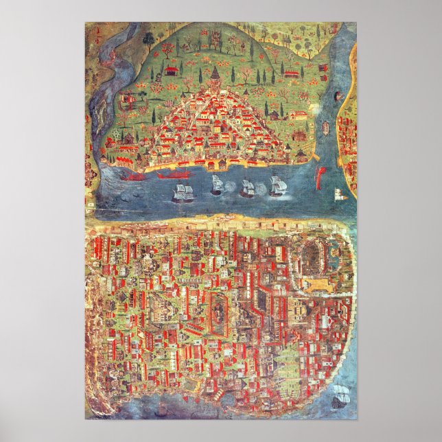 Póster IUK T.5964 Vista de Estambul (Frente)