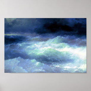 Póster Ivan Aivazovsky- entre las ondas
