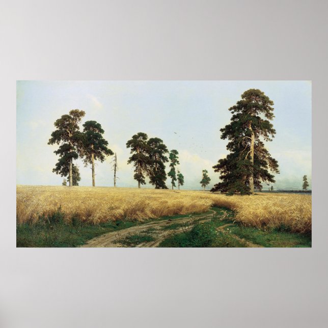 Póster Ivan Ivanovich Shishkin (1832 - 1898) Rye (Frente)