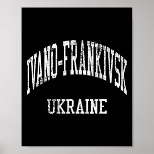 Póster Ivano-Frankivsk Ucrania Retro Deportes Universitar