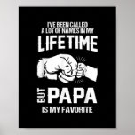 Póster I've Been Called A Lot Of Names In My Lifetime<br><div class="desc">I've Been Called A Lot Of Names In My Lifetime Great Papa Gift. Perfect gift for your dad,  mom,  papa,  men,  women,  friend and family members on Thanksgiving Day,  Christmas Day,  Mothers Day,  Fathers Day,  4th of July,  1776 Independent day,  Veterans Day,  Halloween Day,  Patrick's Day</div>