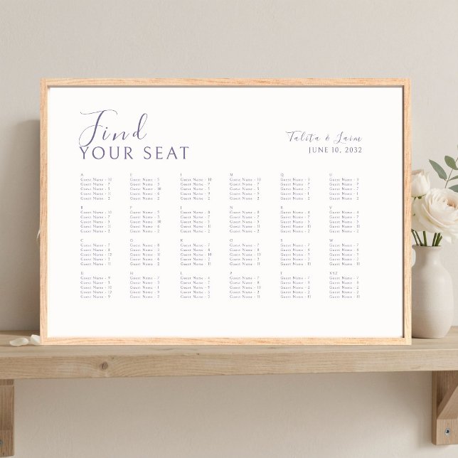 Póster Ivory | Chic Alphabet 120+ Guest Wedding Seating (Subido por el creador)