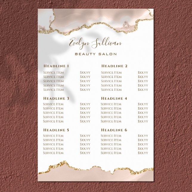Póster Ivory Rubor Agate Price List (Subido por el creador)