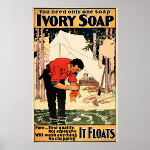 Póster IVORY SOAP Sólo Necesitas Un Anuncio Vintage
