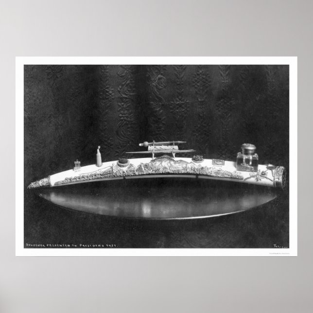 Póster Ivory Tusk presentado al Presidente Taft 1920 (Frente)