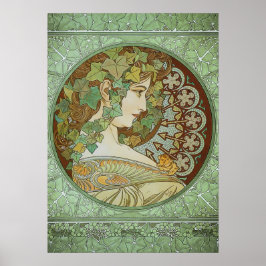 Póster Ivy de Alphonse Mucha Art Nouveau