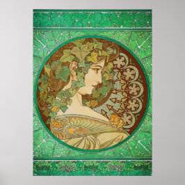 Póster Ivy de Alphonse Mucha Art Nouveau