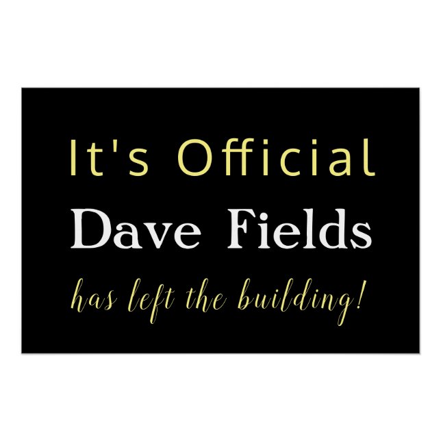 Póster Izquierda de la jubilación del edificio (Anverso)