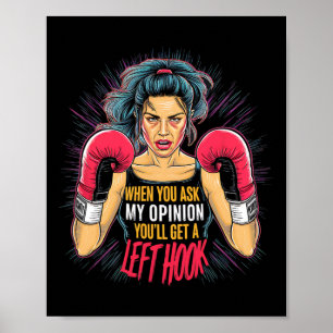Póster Izquierda Opinión Boxeo Esposa Diversión Artes Mar