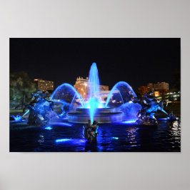 Póster J.C. Nichols Fountain en Royal Blue, Kansas City