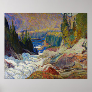 Póster J.E.H. MacDonald Falls, río Montreal