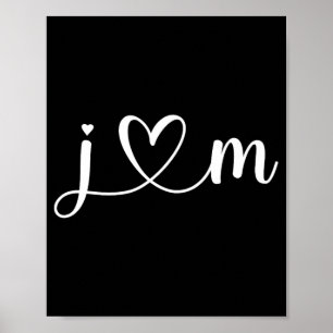 Póster J Love M Bride Boyfriend Y Girlfriend J Carta A