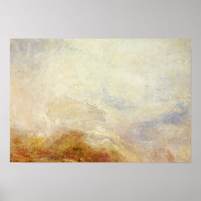 Póster J. M. W. Turner - Escena de montaña, Val d'Aosta (Frente)