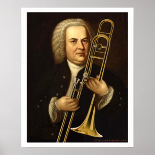 Póster J.S. Bach con el Trombone