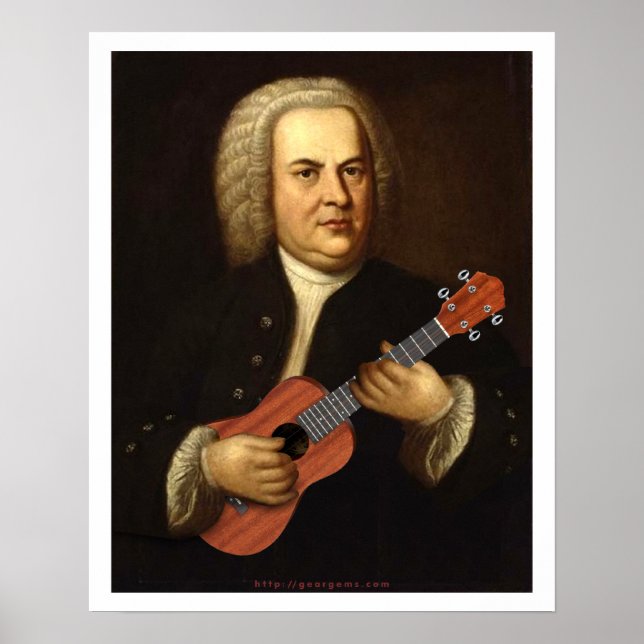 Póster J.S. Bach en Uke (Frente)