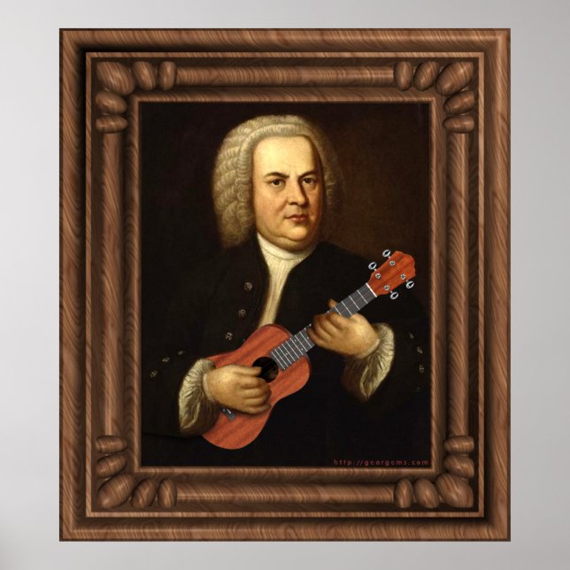 Póster J.S. Bach en Uke (Frente)