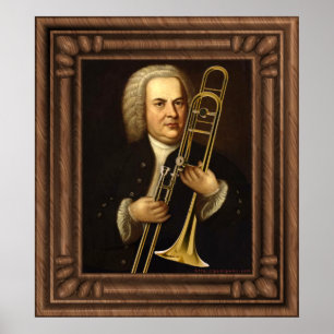 Póster J.S. Bach with Trombone