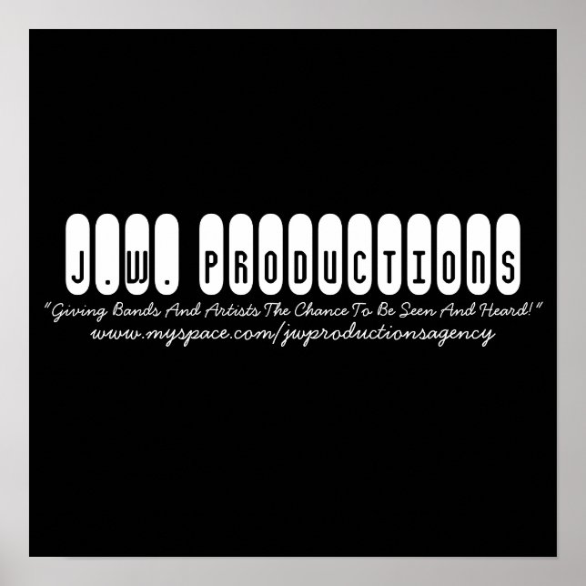 Póster J.W. Producciones, "Dando Bandas Y Artistas El... (Frente)