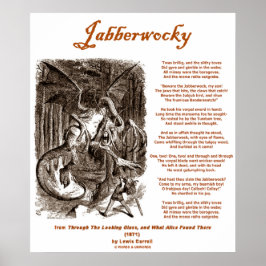 Póster Jabberwocky (Lewis Carroll A Través De Mirar Vidri