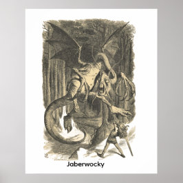 Póster Jaberwocky - Alicia en el País de las Maravillas