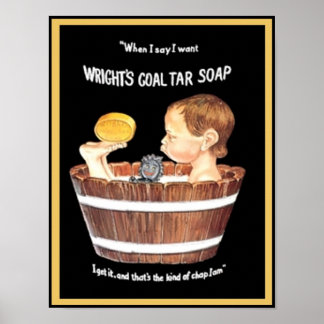 Póster Jabón de alquitrán de carbón de Wright