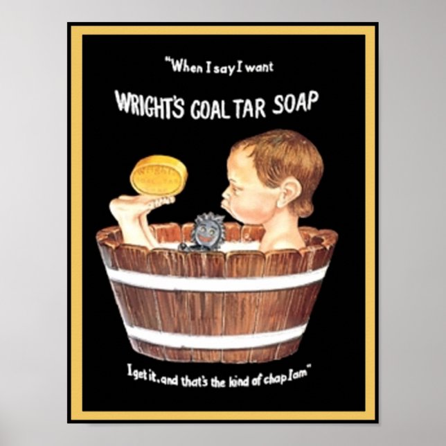 Póster Jabón de alquitrán de carbón de Wright (Frente)