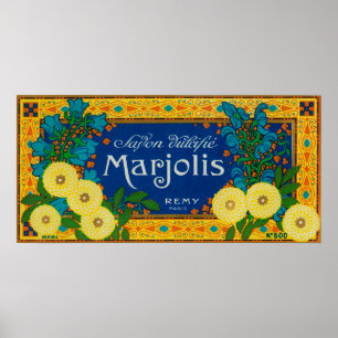 Póster Jabón LabelParis, Francia de Marjolis