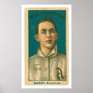 Póster Jack Barry Baseball 1910