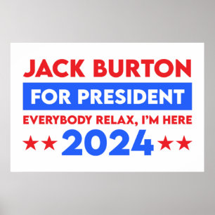 Póster Jack Burton para la presidencia 2024