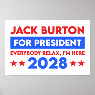 Póster Jack Burton para la presidencia 2028