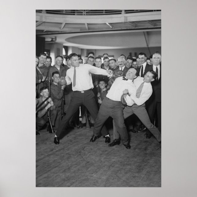 Póster Jack Dempsey, Houdini y Benny Leonard (Frente)